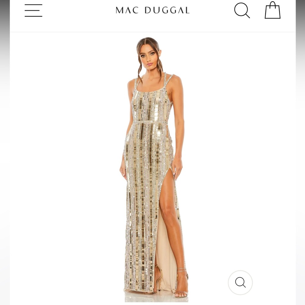Mac Duggal Halter Neck embellished detailed gown